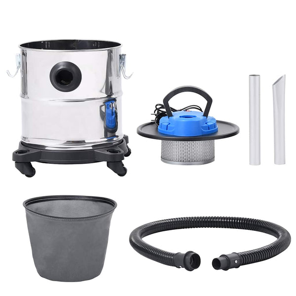 Asstofzuiger Met Hepa Filter 1200 W 20 L Roestvrij Staal