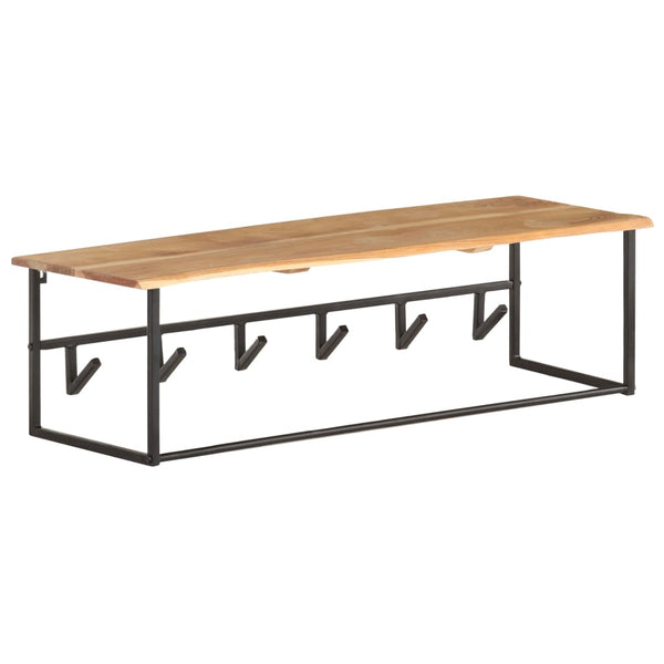 Kapstok Met Schap 100X34X38 Cm Massief Acaciahout