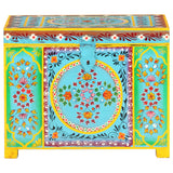 Opbergbox Handgeschilderd 50X40X40 Cm Massief Mangohout
