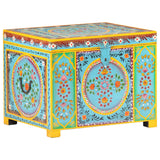 Opbergbox Handgeschilderd 50X40X40 Cm Massief Mangohout