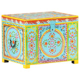 Opbergbox Handgeschilderd 50X40X40 Cm Massief Mangohout