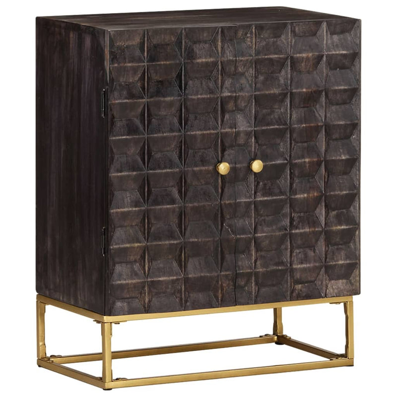 Dressoir Massief Mangohout En Ijzer Zwart