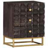 Dressoir Massief Mangohout En Ijzer Zwart