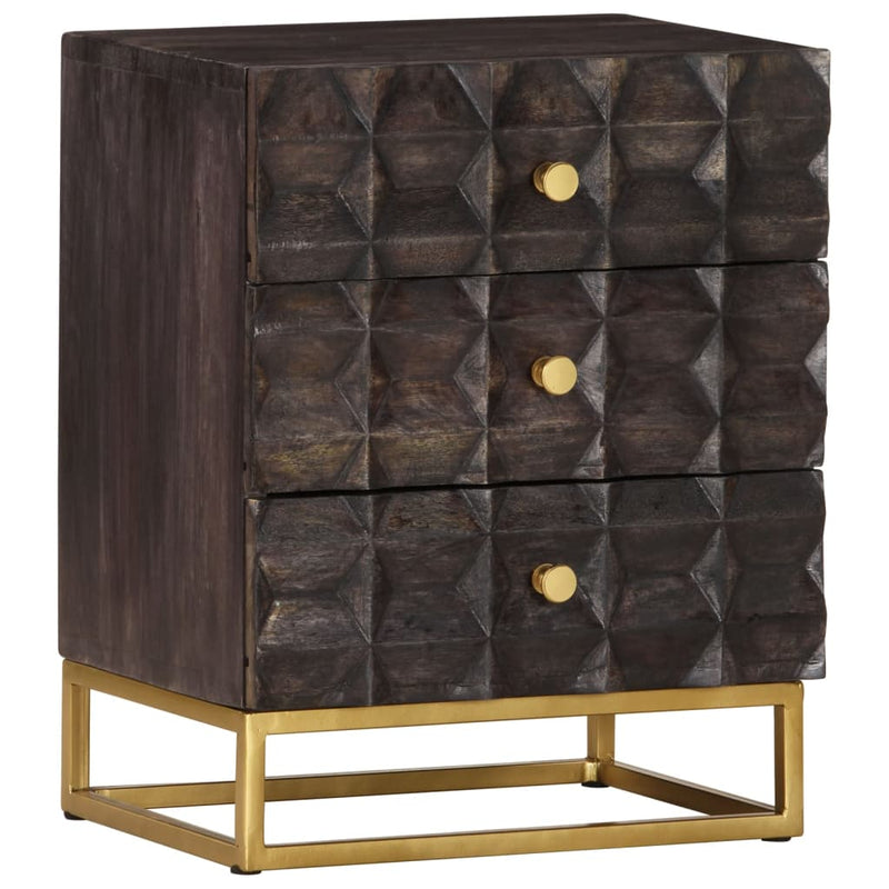 Dressoir Massief Mangohout En Ijzer Zwart