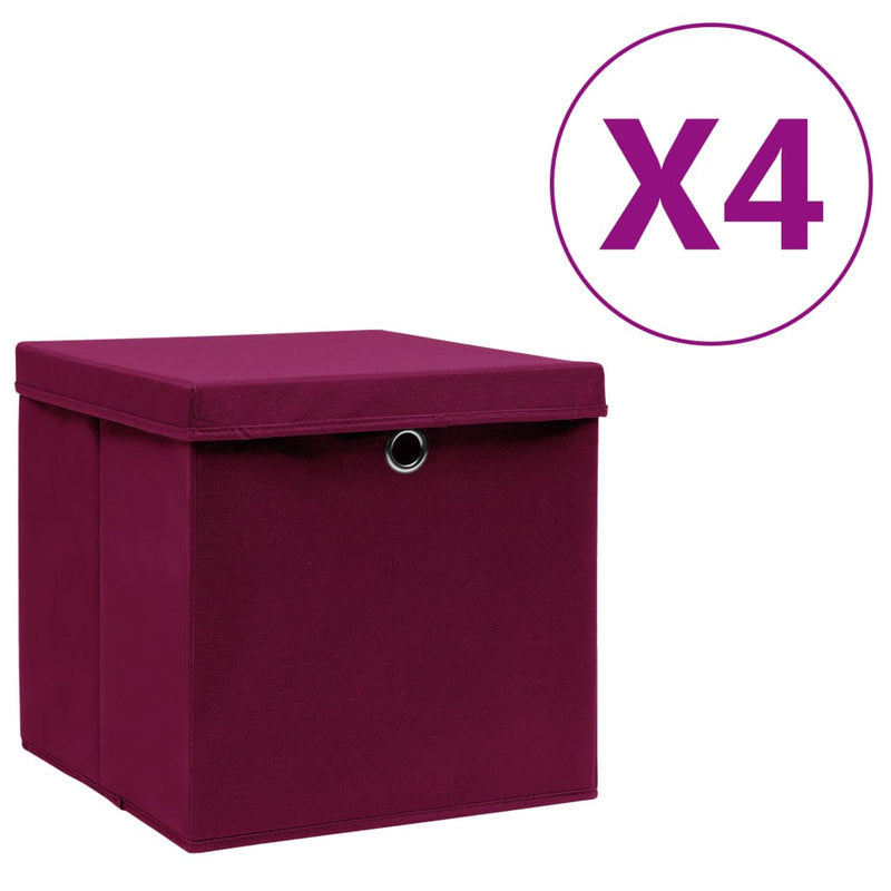 Opbergboxen Met Deksel 28X28X28 Cm Groen