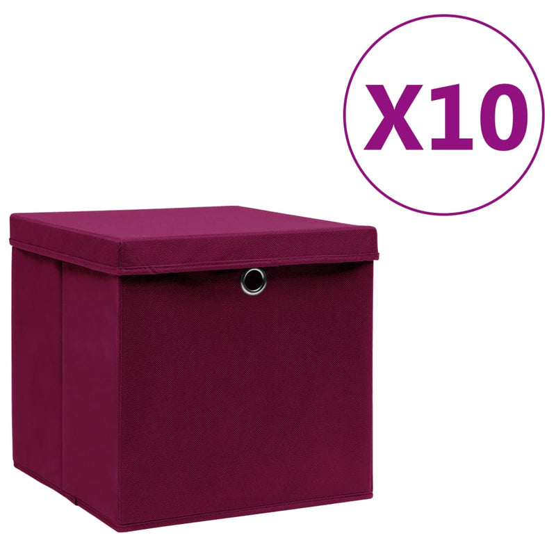 Opbergboxen Met Deksel 28X28X28 Cm Groen