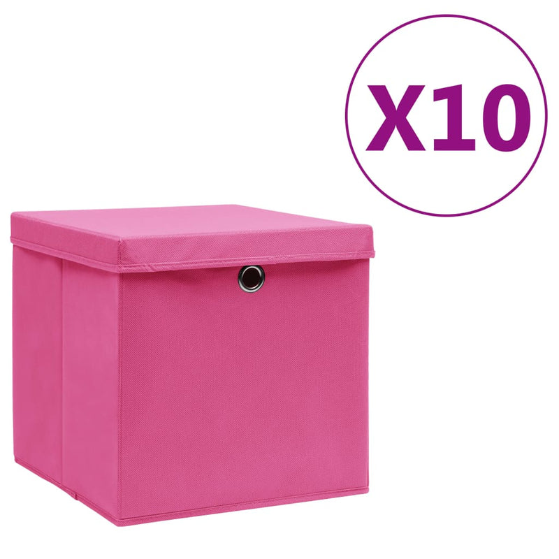 Opbergboxen Met Deksel 28X28X28 Cm Groen