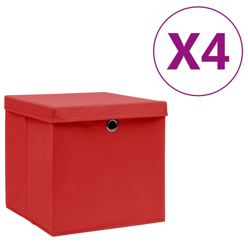 Opbergboxen Met Deksel 28X28X28 Cm Groen