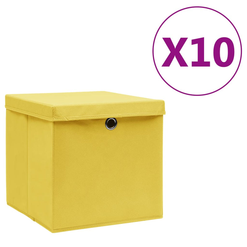 Opbergboxen Met Deksel 28X28X28 Cm Groen