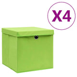 Opbergboxen Met Deksel 28X28X28 Cm Groen