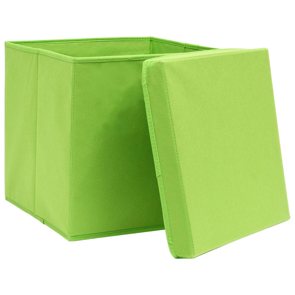 Opbergboxen Met Deksel 28X28X28 Cm Groen