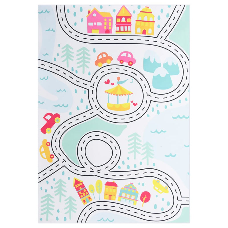 Vloerkleed Met Print Stof Meerkleurig