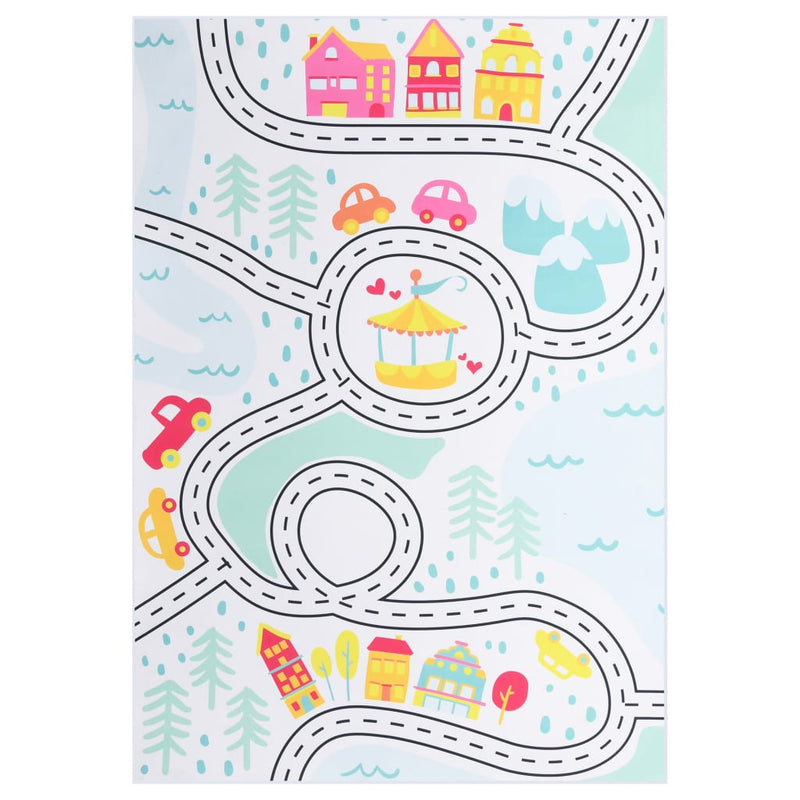 Vloerkleed Met Print Stof Meerkleurig