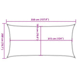Zonnezeil 160 G/M² 2X3,5 M Hdpe Kleurig Crème