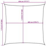 Zonnezeil 160 G/M² Vierkant 4,5X4,5 M Hdpe Kleurig Terracotta