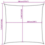Zonnezeil 160 G/M² Vierkant 7X7 M Hdpe Geel