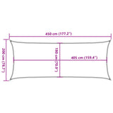 Zonnezeil 160 G/M² Rechthoekig 2X4,5 M Hdpe Geel