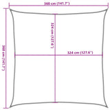 Zonnezeil 160 G/M² 3,6X3,6 M Hdpe Rood