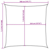 Zonnezeil 160 G/M² 3,6X3,6 M Hdpe Oranje