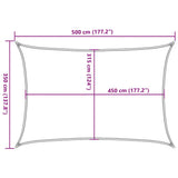 Zonnezeil 160 G/M² 3,5X5 M Hdpe Zwart