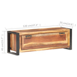 Schoenenkast 120X35X40 Cm Massief Hout
