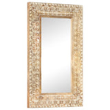Spiegel Handgesneden 80X50X2,6 Cm Massief Mangohout