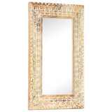 Spiegel Handgesneden 80X50X2,6 Cm Massief Mangohout