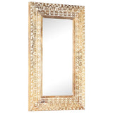 Spiegel Handgesneden 80X50X2,6 Cm Massief Mangohout