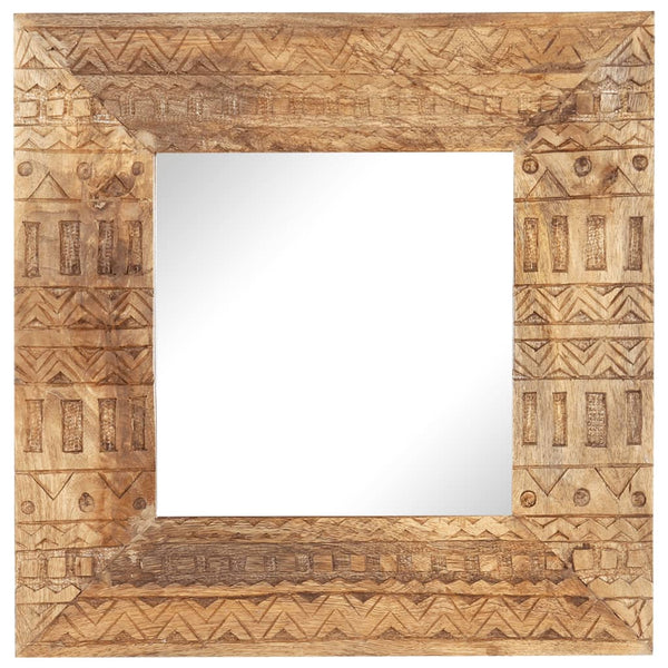 Spiegel Handgesneden 50X50X2,5 Cm Massief Mangohout