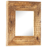 Spiegel Handgesneden 50X50X2,5 Cm Massief Mangohout