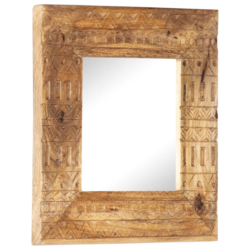 Spiegel Handgesneden 50X50X2,5 Cm Massief Mangohout