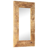 Spiegel Handgesneden 50X50X2,5 Cm Massief Mangohout
