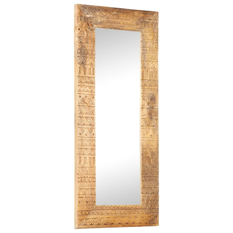 Spiegel Handgesneden 50X50X2,5 Cm Massief Mangohout