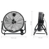 Trommelventilator Industrieel 172,5 W 60 Cm Zwart