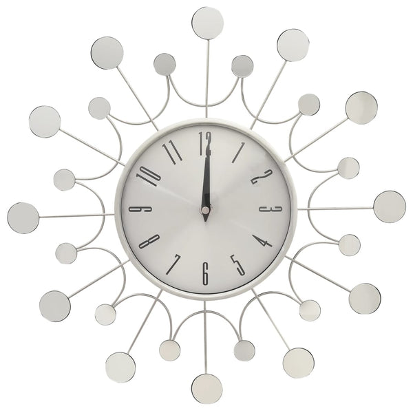 Wandklok 40 Cm Metaal Zilverkleurig