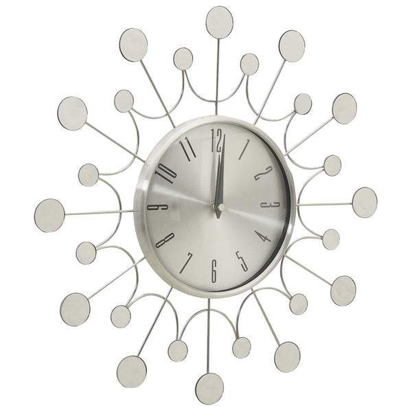 Wandklok 40 Cm Metaal Zilverkleurig