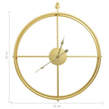 Wandklok 52 Cm Ijzer Kleurig