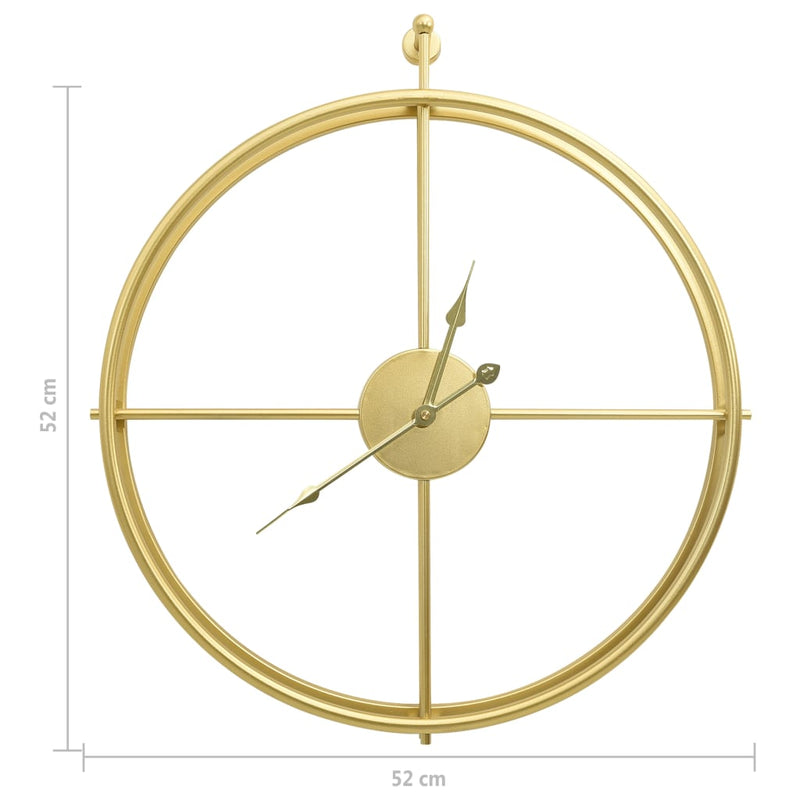 Wandklok 52 Cm Ijzer Kleurig