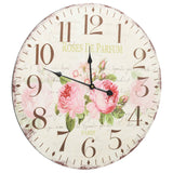 Wandklok Vintage Stijl Bloemen