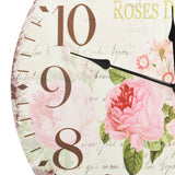 Wandklok Vintage Stijl Bloemen