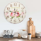 Wandklok Vintage Stijl Bloemen