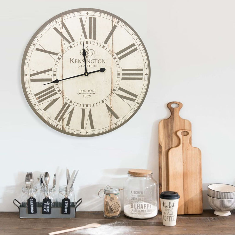 Wandklok Vintage Stijl Bloemen
