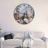 Wandklok Vintage Stijl Bloemen