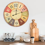 Wandklok Vintage Stijl Bloemen