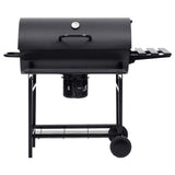 Barbecuevat Met Wielen En Schappen 115X85X95 Cm Staal Zwart
