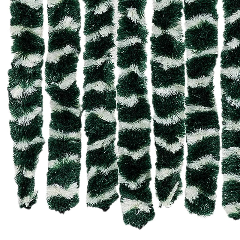 Vliegengordijn Chenille Groen En Wit