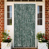 Vliegengordijn Chenille Groen En Wit