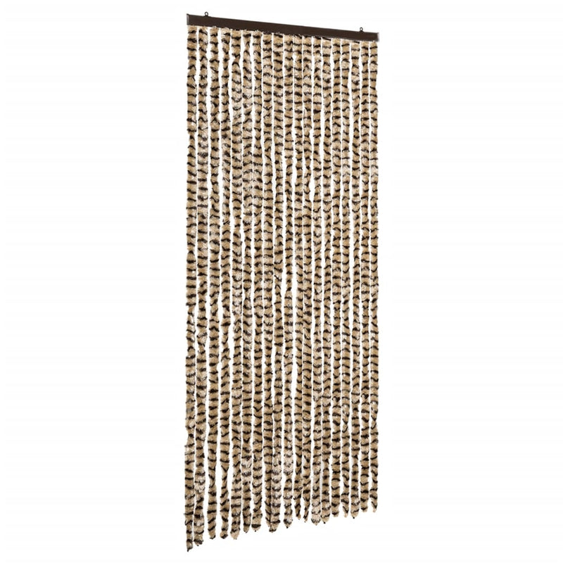 Vliegengordijn Chenille Beige En Bruin
