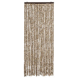 Vliegengordijn Chenille Beige En Bruin