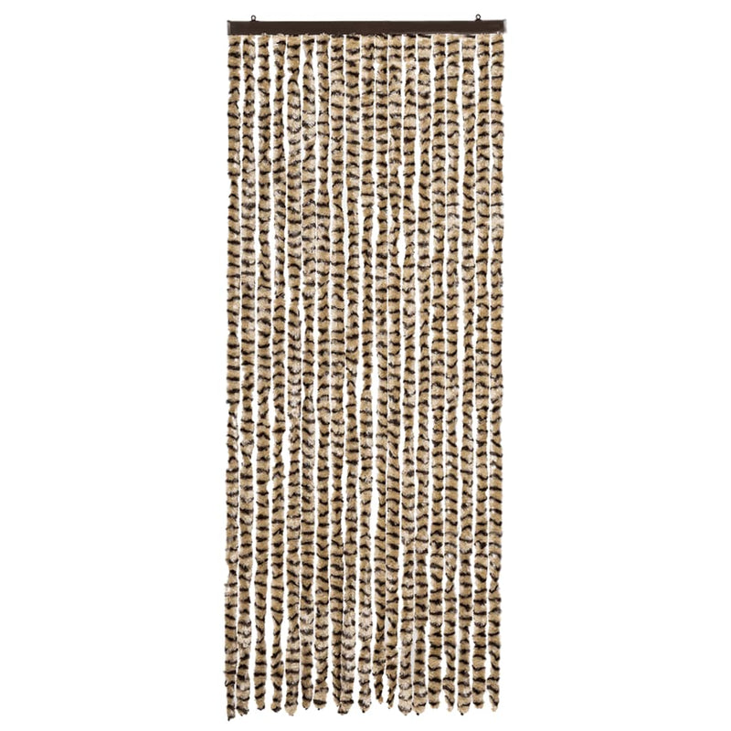 Vliegengordijn Chenille Beige En Bruin